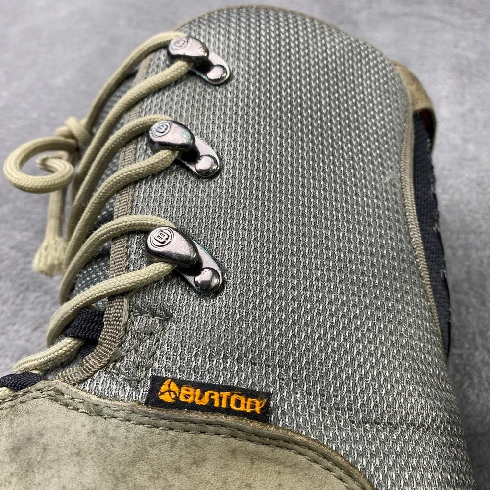 Burton Snowboard Boots Mens‎ 7 Zone Olive Green Tan Black Lace Up Vintage